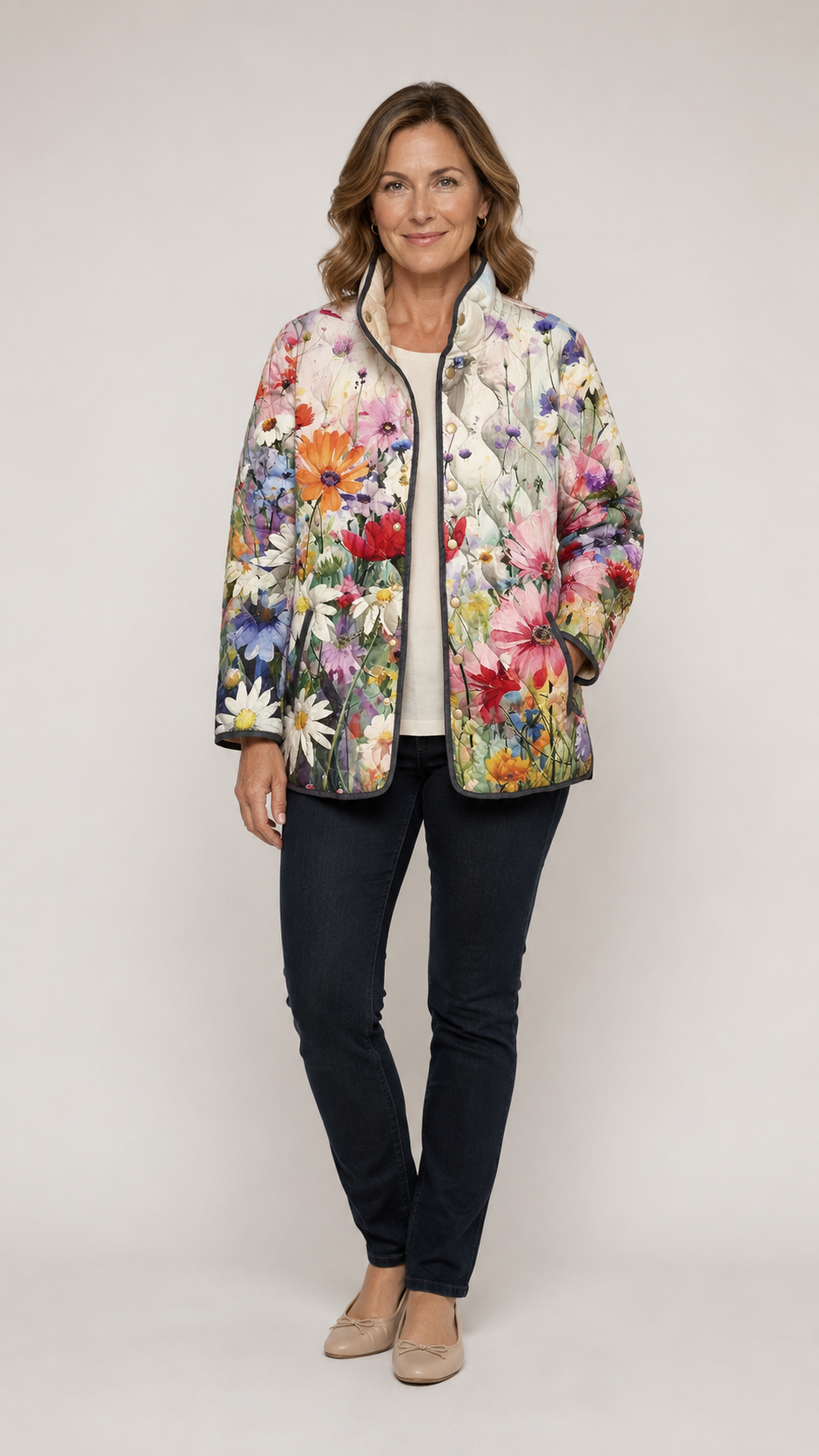 Carter| Vintage Floral Quilted Jacket