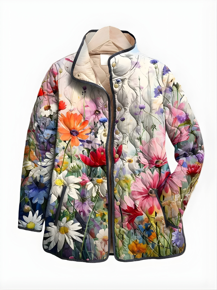 Carter| Vintage Floral Quilted Jacket