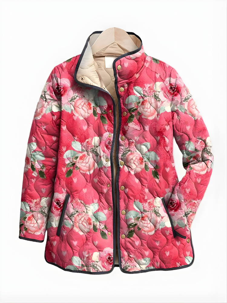 Carter| Vintage Floral Quilted Jacket