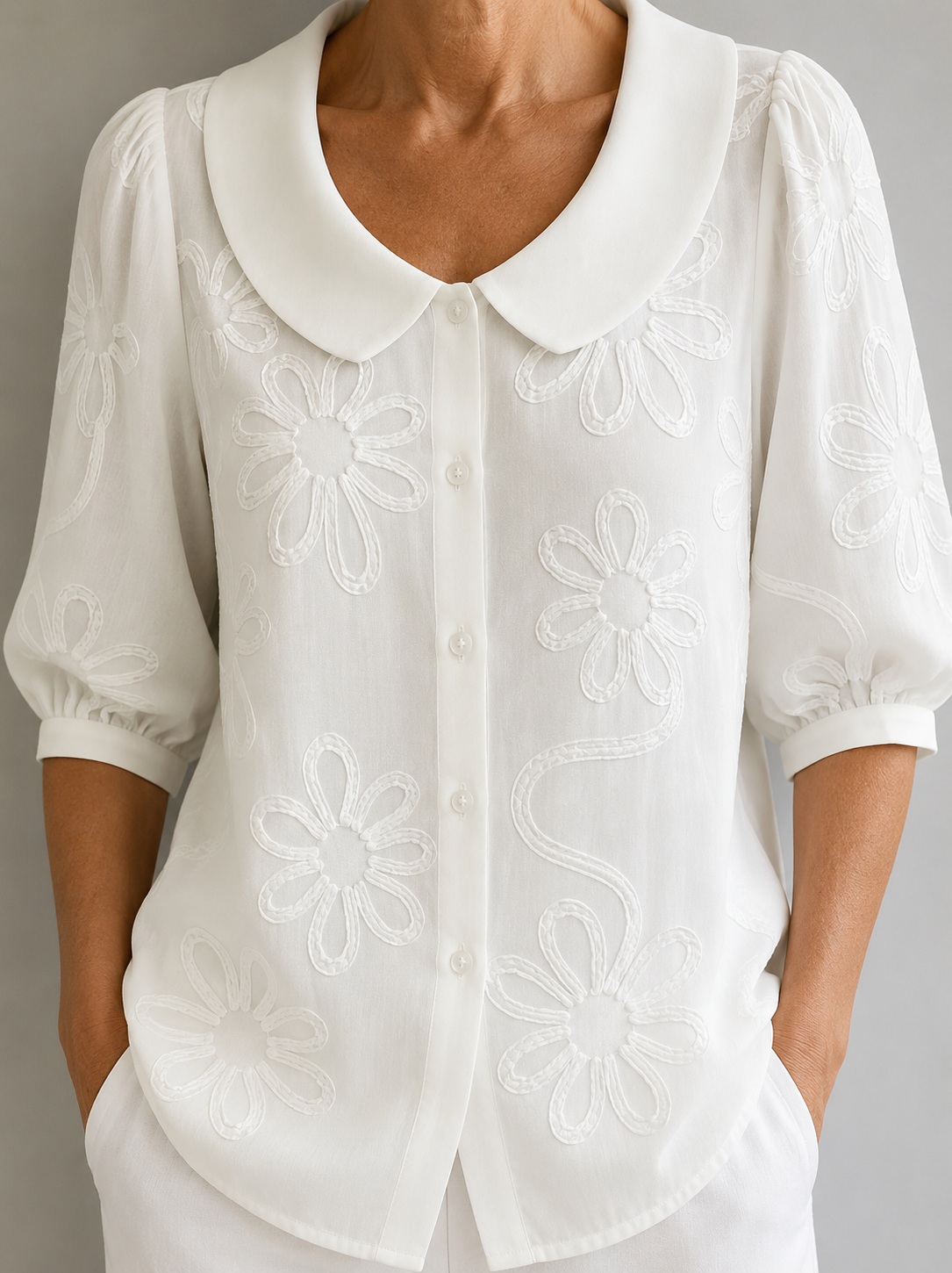 Amelia | Floral Embroidered Blouse