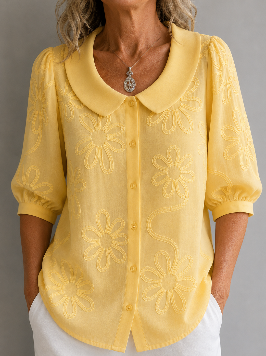 Amelia | Floral Embroidered Blouse