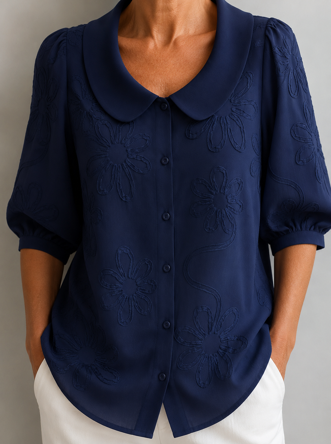 Amelia | Floral Embroidered Blouse