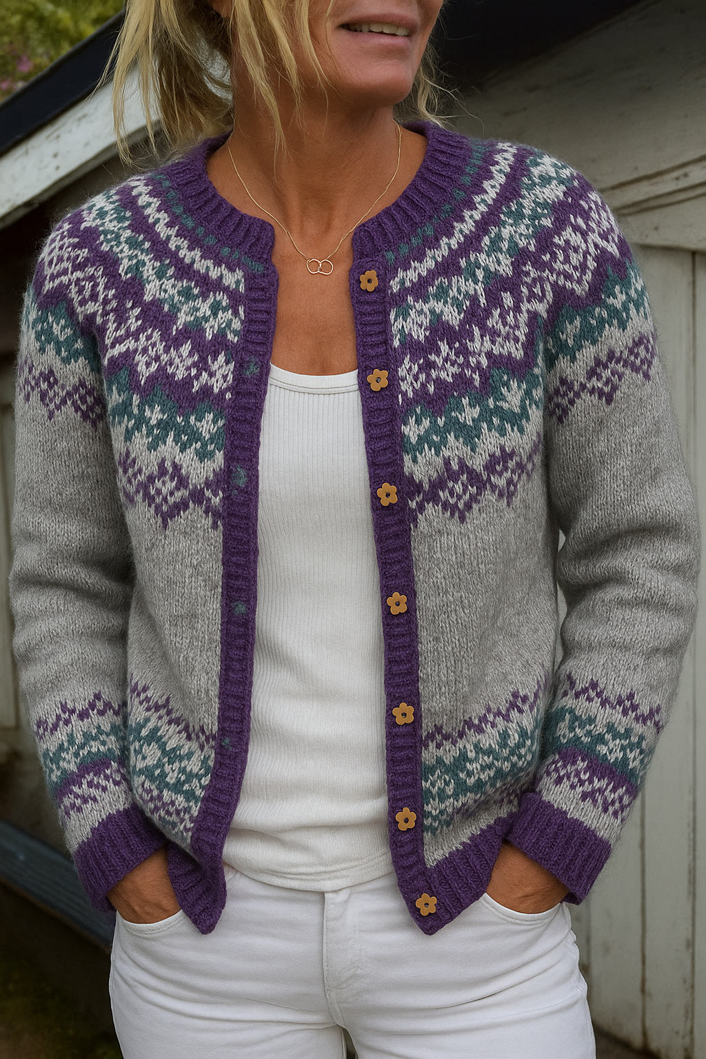 Stella | Knitted Button Cardigan