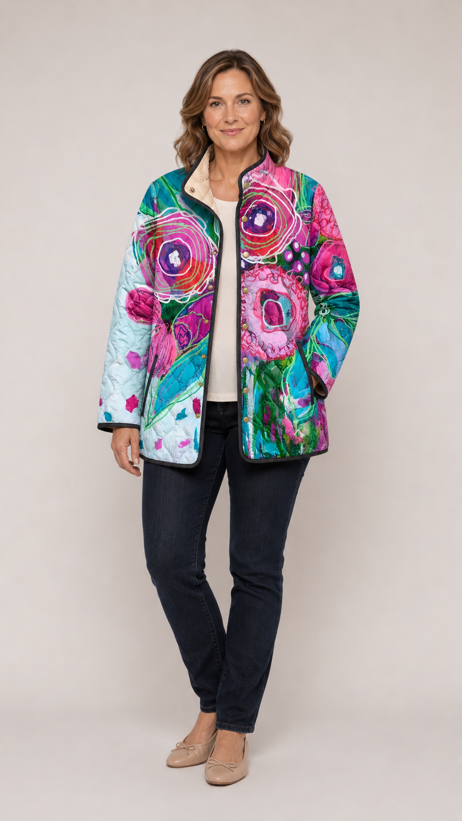 Isabella| Elegant Floral Pattern Jacket