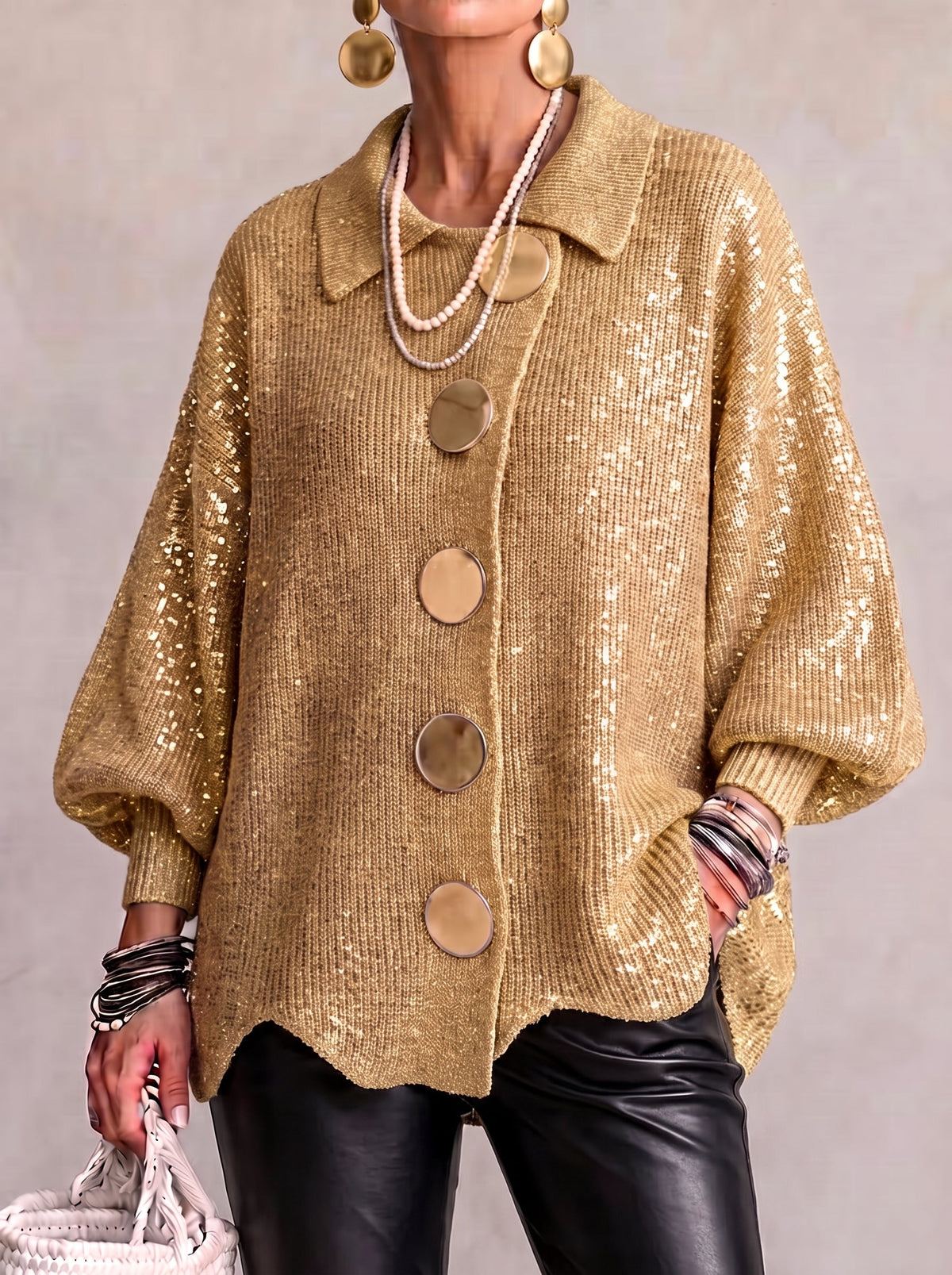 Oversized Button Cardigan